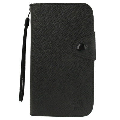 Cross Texture Leather Case with Credit Card Slots & Lanyard for Galaxy Mega 5.8 / i9150