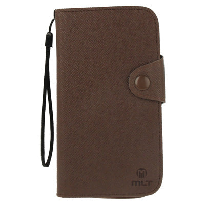 Cross Texture Leather Case with Credit Card Slots & Lanyard for Galaxy Mega 5.8 / i9150