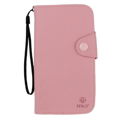 Cross Texture Leather Case with Credit Card Slots & Lanyard for Galaxy Mega 5.8 / i9150