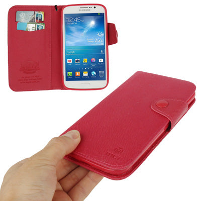 Cross Texture Leather Case with Credit Card Slots & Lanyard for Galaxy Mega 5.8 / i9150