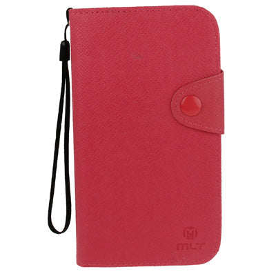 Cross Texture Leather Case with Credit Card Slots & Lanyard for Galaxy Mega 5.8 / i9150
