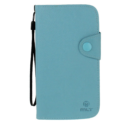 Cross Texture Leather Case with Credit Card Slots & Lanyard for Galaxy Mega 5.8 / i9150