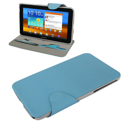 Natural Texture Leather Case with Holder & Credit Card Slots for Galaxy Tab 3 (7.0) / P3200