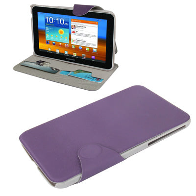 Natural Texture Leather Case with Holder & Credit Card Slots for Galaxy Tab 3 (7.0) / P3200