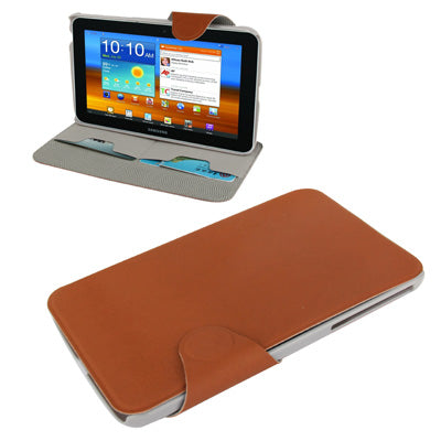 Natural Texture Leather Case with Holder & Credit Card Slots for Galaxy Tab 3 (7.0) / P3200