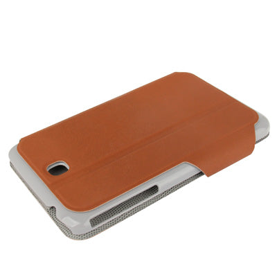 Natural Texture Leather Case with Holder & Credit Card Slots for Galaxy Tab 3 (7.0) / P3200
