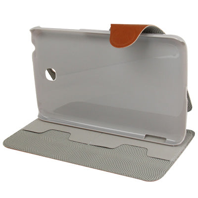Natural Texture Leather Case with Holder & Credit Card Slots for Galaxy Tab 3 (7.0) / P3200