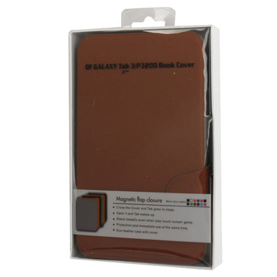 Natural Texture Leather Case with Holder & Credit Card Slots for Galaxy Tab 3 (7.0) / P3200