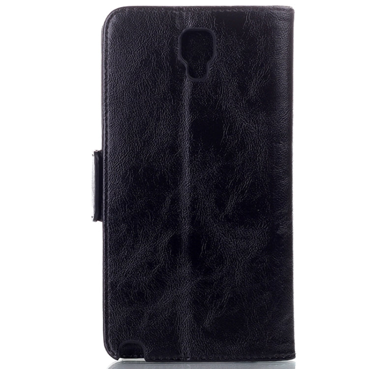 Oil Leather Case with Card Slot & Holder for Galaxy Note III Lite / N7505