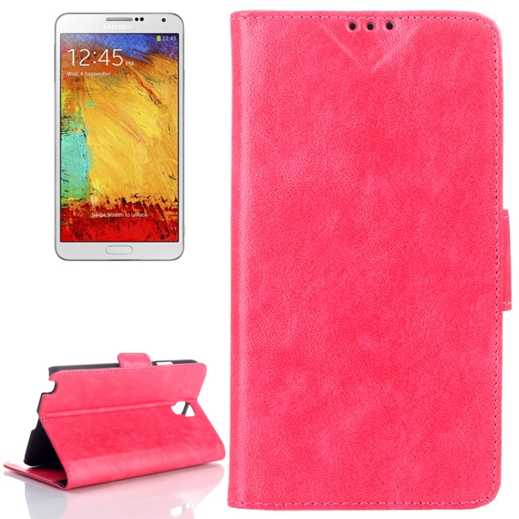 Oil Leather Case with Card Slot & Holder for Galaxy Note III Lite / N7505