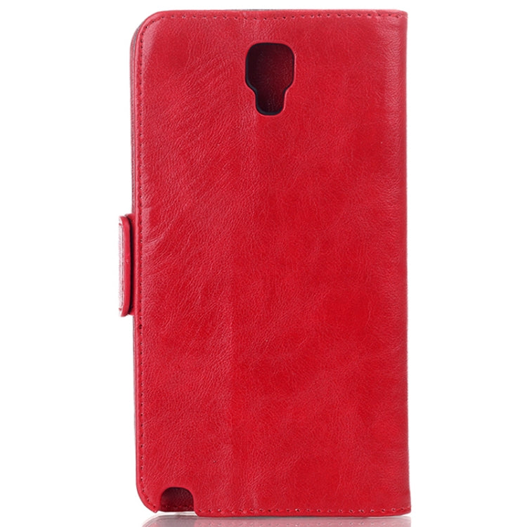 Oil Leather Case with Card Slot & Holder for Galaxy Note III Lite / N7505