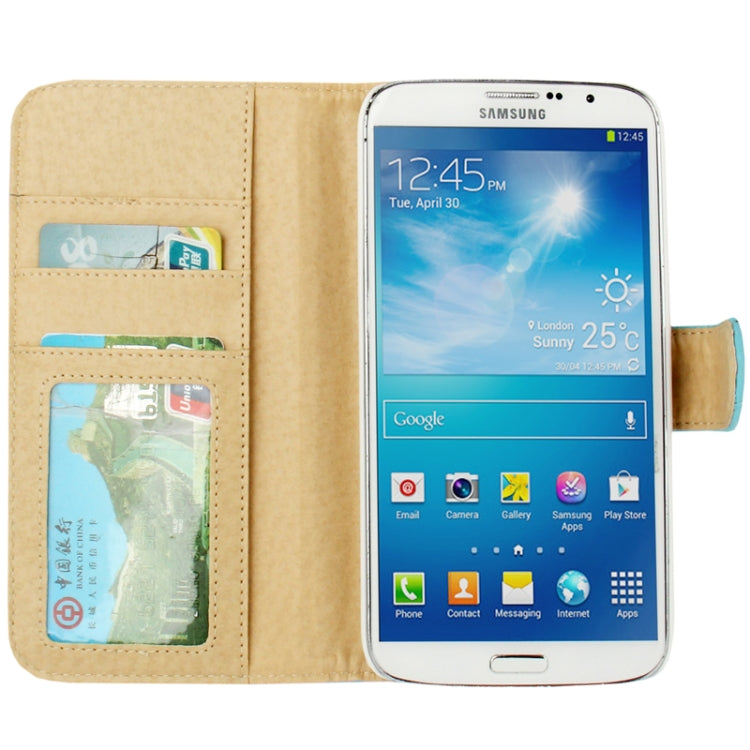 Plaid Texture Flip Soft Leather Case with Holder & Credit Card Slots for Galaxy Mega 6.3 / i9200
