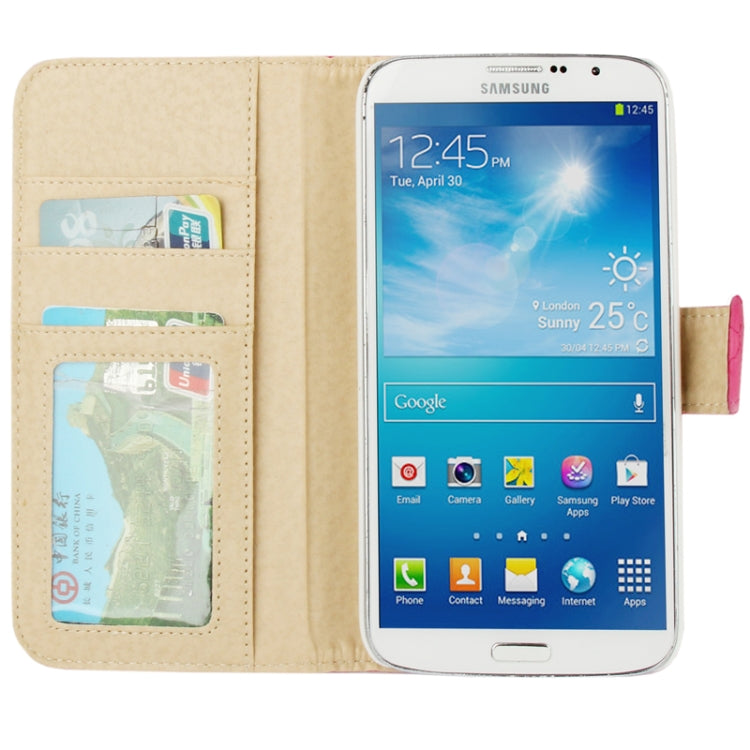 Plaid Texture Flip Soft Leather Case with Holder & Credit Card Slots for Galaxy Mega 6.3 / i9200