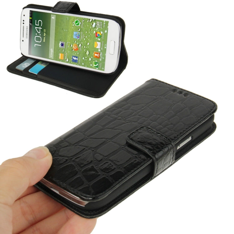 Snakeskin Texture Leather Case with Credit Card Slots & Holder for Galaxy S IV mini / i9190