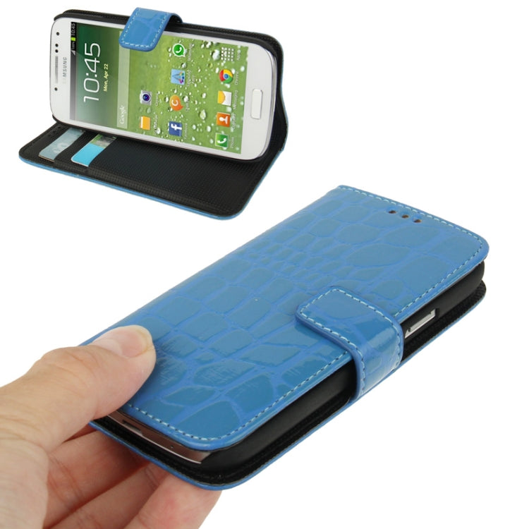 Snakeskin Texture Leather Case with Credit Card Slots & Holder for Galaxy S IV mini / i9190