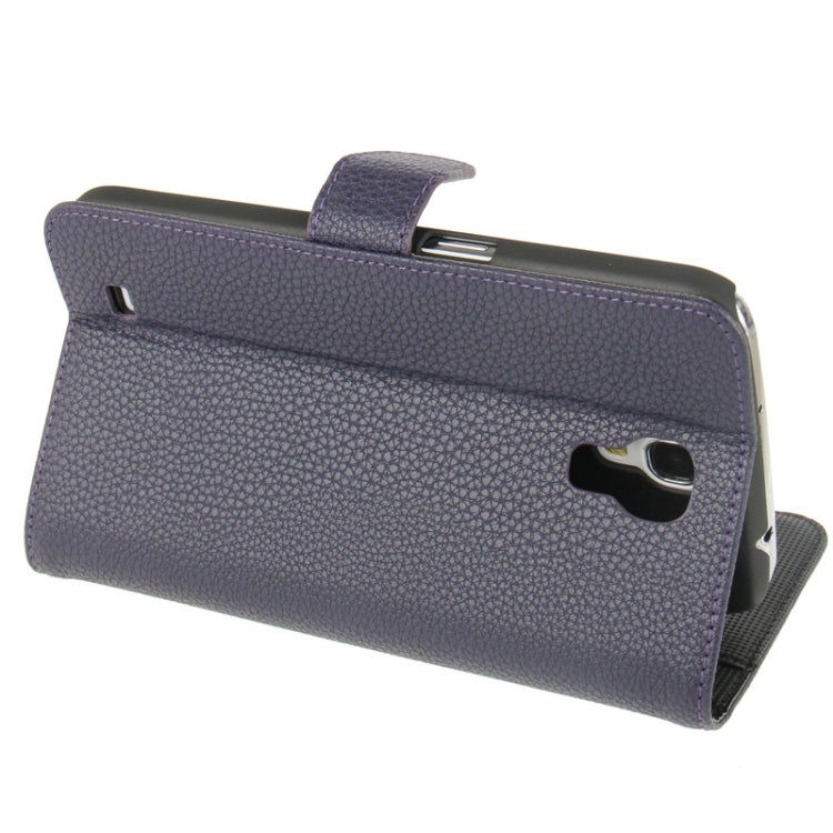 Litchi Texture Leather Case with Holder & Credit Card Slots for Galaxy Mega 6.3 / i9200