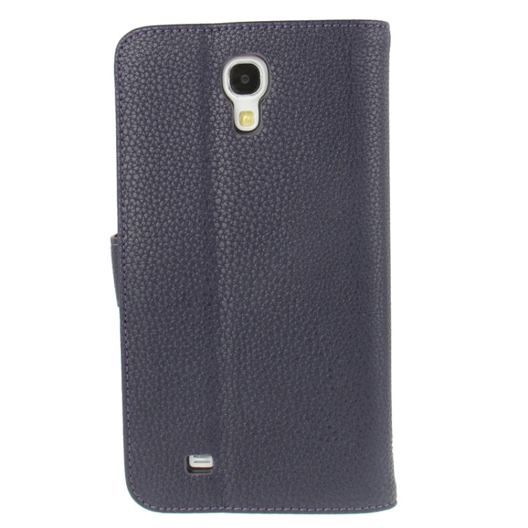 Litchi Texture Leather Case with Holder & Credit Card Slots for Galaxy Mega 6.3 / i9200