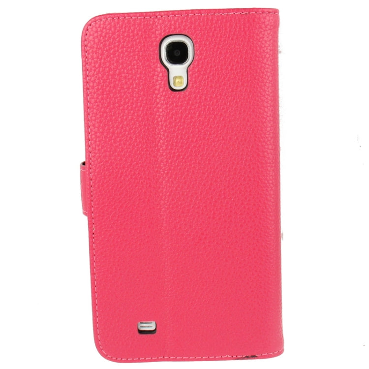 Litchi Texture Leather Case with Holder & Credit Card Slots for Galaxy Mega 6.3 / i9200