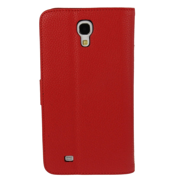 Litchi Texture Leather Case with Holder & Credit Card Slots for Galaxy Mega 6.3 / i9200