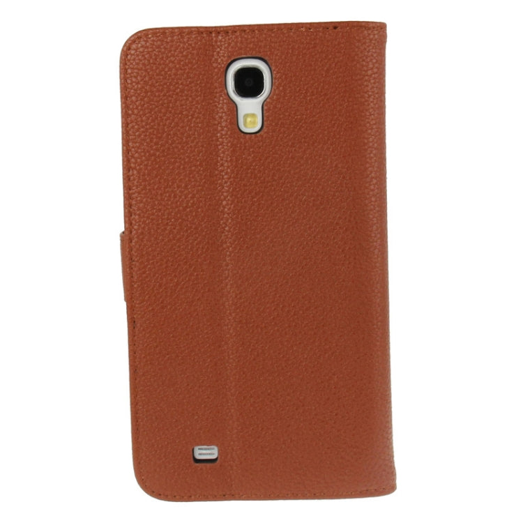 Litchi Texture Leather Case with Holder & Credit Card Slots for Galaxy Mega 6.3 / i9200