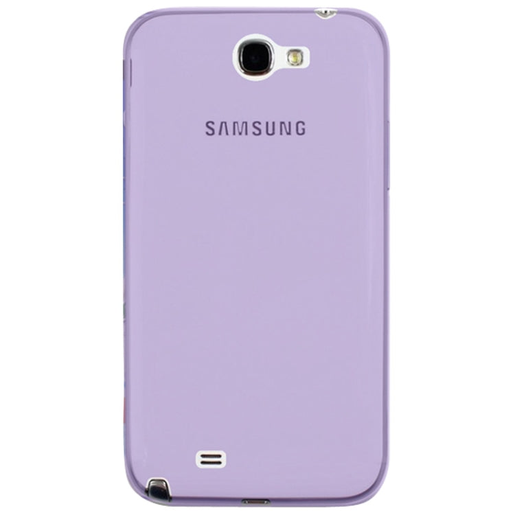 0.45mm Ultra-thin Polycarbonate Material TPU & Jelly Case for Galaxy Note II / N7100(Purple)