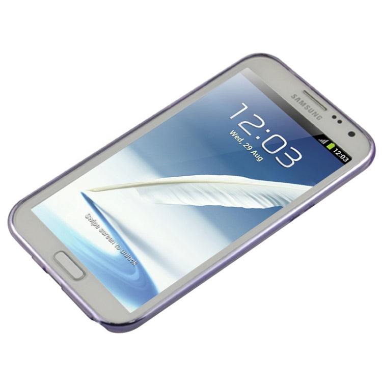 0.45mm Ultra-thin Polycarbonate Material TPU & Jelly Case for Galaxy Note II / N7100(Purple)