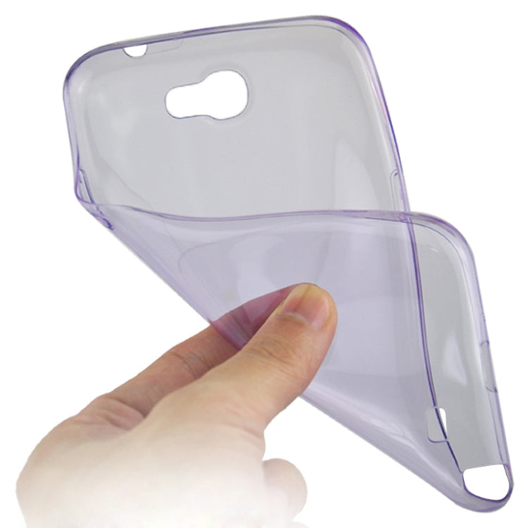 0.45mm Ultra-thin Polycarbonate Material TPU & Jelly Case for Galaxy Note II / N7100(Purple)