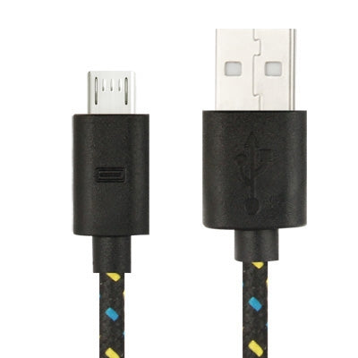 Nylon Netting Style Micro 5 Pin USB Data Transfer / Charge Cable for Galaxy S IV / i9500 / S III / i9300 / Note II / N7100 / Nokia / HTC / Blackberry / Sony, Length: 2m