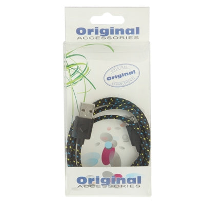 Nylon Netting Style Micro 5 Pin USB Data Transfer / Charge Cable for Galaxy S IV / i9500 / S III / i9300 / Note II / N7100 / Nokia / HTC / Blackberry / Sony, Length: 2m