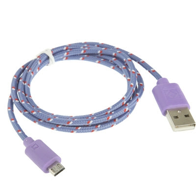 Nylon Netting Style Micro 5 Pin USB Data Transfer / Charge Cable for Galaxy S IV / i9500 / S III / i9300 / Note II / N7100 / Nokia / HTC / Blackberry / Sony, Length: 2m