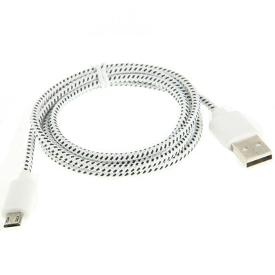 Nylon Netting Style Micro 5 Pin USB Data Transfer / Charge Cable for Galaxy S IV / i9500 / S III / i9300 / Note II / N7100 / Nokia / HTC / Blackberry / Sony, Length: 2m