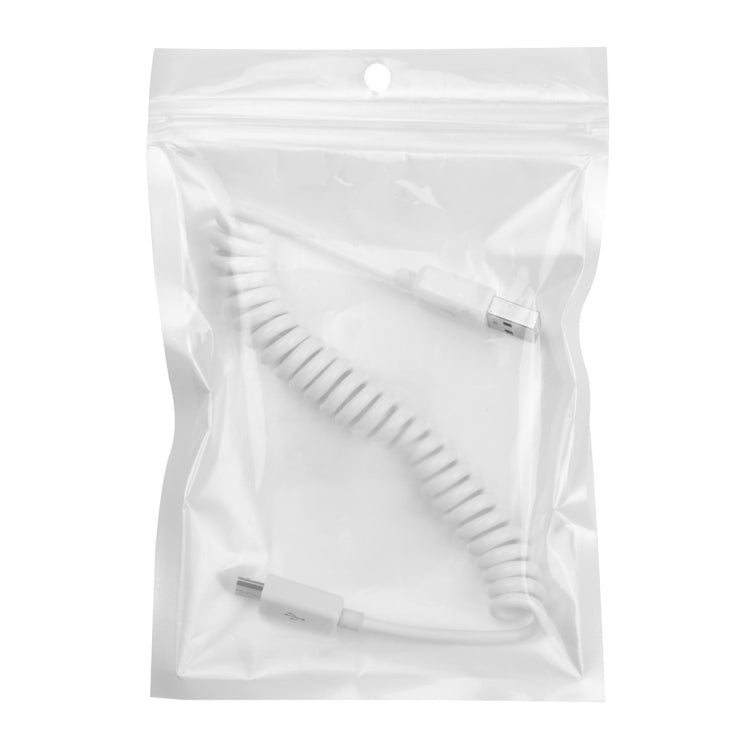 Micro USB Data / Charger Retractable Coiled Cable for Samsung, Sony,  HTC, LG, Huawei, and other Smartphone, Coiled Cable Stretches to 90cm(White)