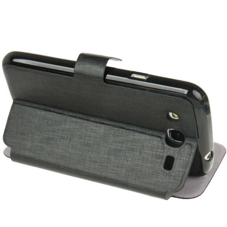 Cross Texture Leather Case with Holder & Credit Card Slot & Sleep / Wake-up Function  for Galaxy Mega 5.8 / i9150