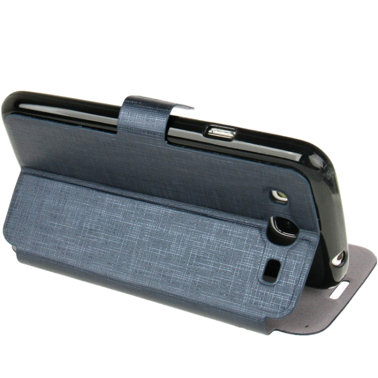 Cross Texture Leather Case with Holder & Credit Card Slot & Sleep / Wake-up Function  for Galaxy Mega 5.8 / i9150