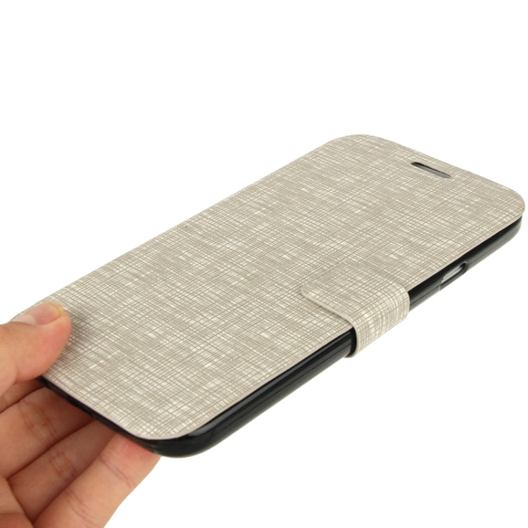 Cross Texture Leather Case with Holder & Credit Card Slot & Sleep / Wake-up Function  for Galaxy Mega 5.8 / i9150