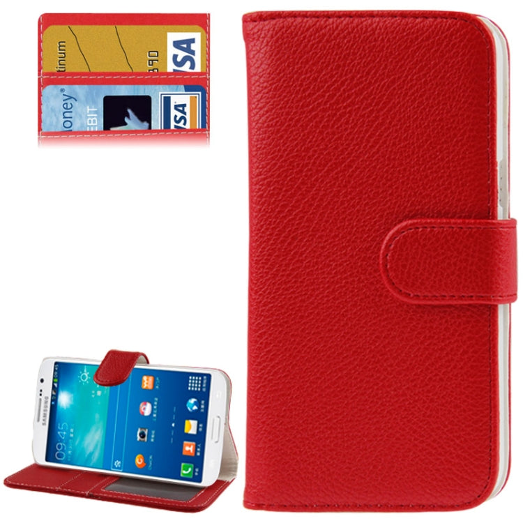 Litchi Texture Leather Case with Credit Card Slot & Holder for Galaxy Grand 2 / G7106