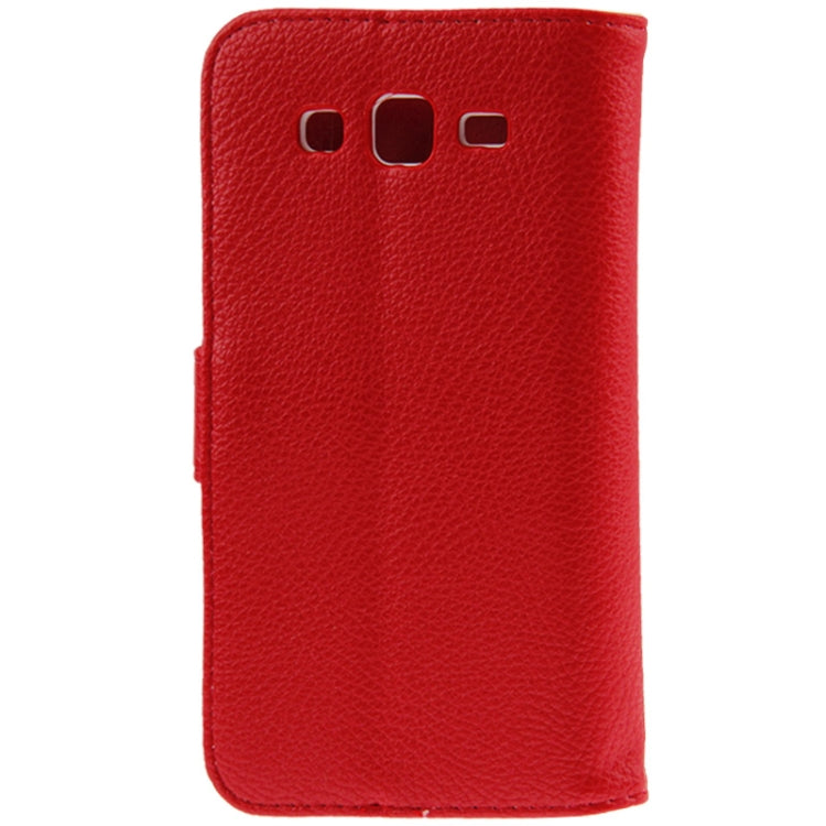 Litchi Texture Leather Case with Credit Card Slot & Holder for Galaxy Grand 2 / G7106