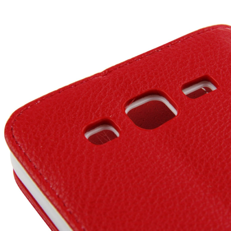 Litchi Texture Leather Case with Credit Card Slot & Holder for Galaxy Grand 2 / G7106