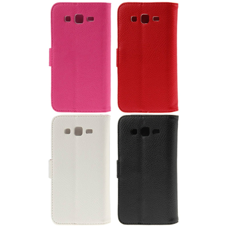Litchi Texture Leather Case with Credit Card Slot & Holder for Galaxy Grand 2 / G7106