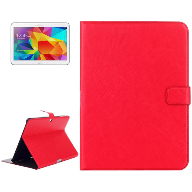 Crazy Horse Texture Flip Leather Case with Credit Card Slots & Holder for Galaxy Tab 4 10.1 / SM-T530