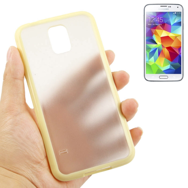 Transparent Frosted Plastic + TPU Frame Case for Galaxy S5 /