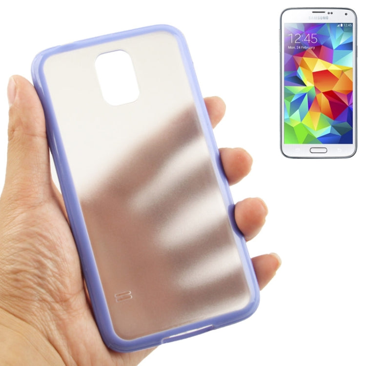 Transparent Frosted Plastic + TPU Frame Case for Galaxy S5 /