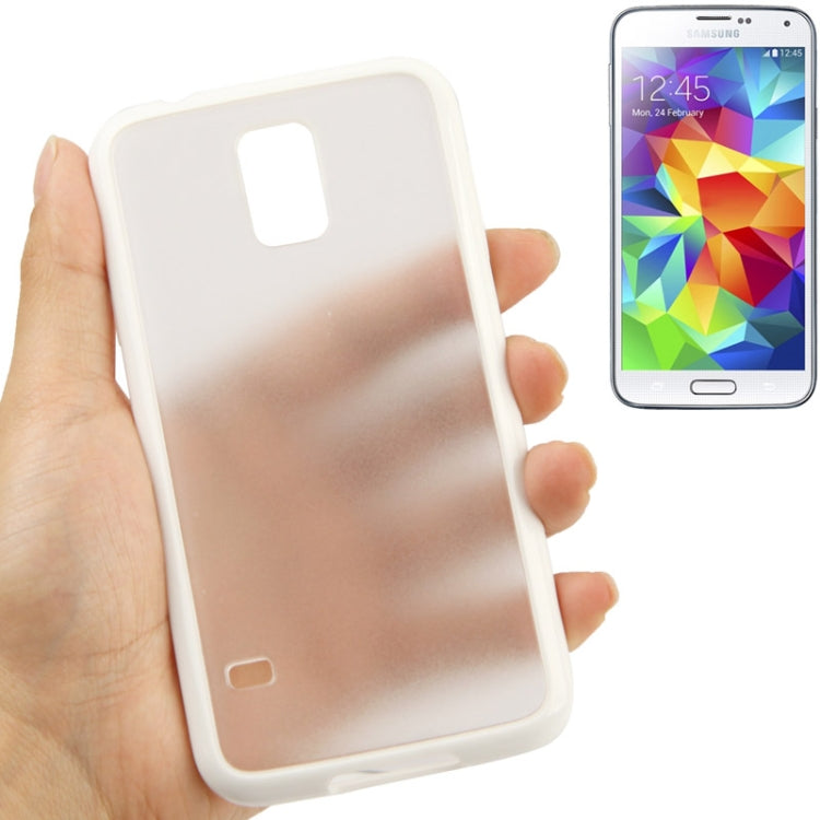 Transparent Frosted Plastic + TPU Frame Case for Galaxy S5 /