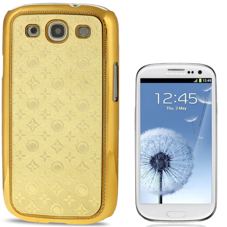 High-quality Embossed Decorative Pattern Plating Skinning Plastic Case for Galaxy S III / i9300