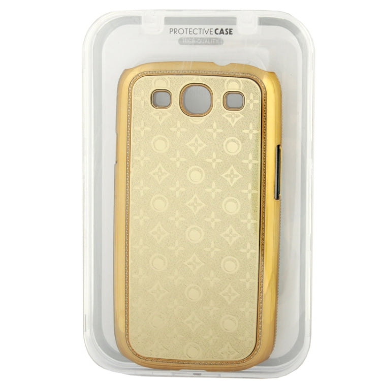 High-quality Embossed Decorative Pattern Plating Skinning Plastic Case for Galaxy S III / i9300