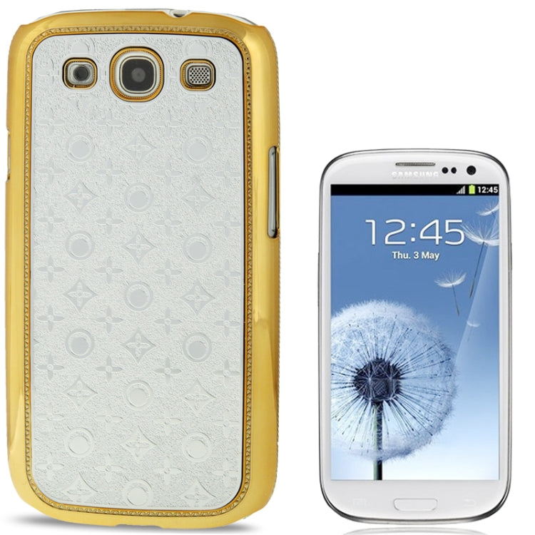 High-quality Embossed Decorative Pattern Plating Skinning Plastic Case for Galaxy S III / i9300