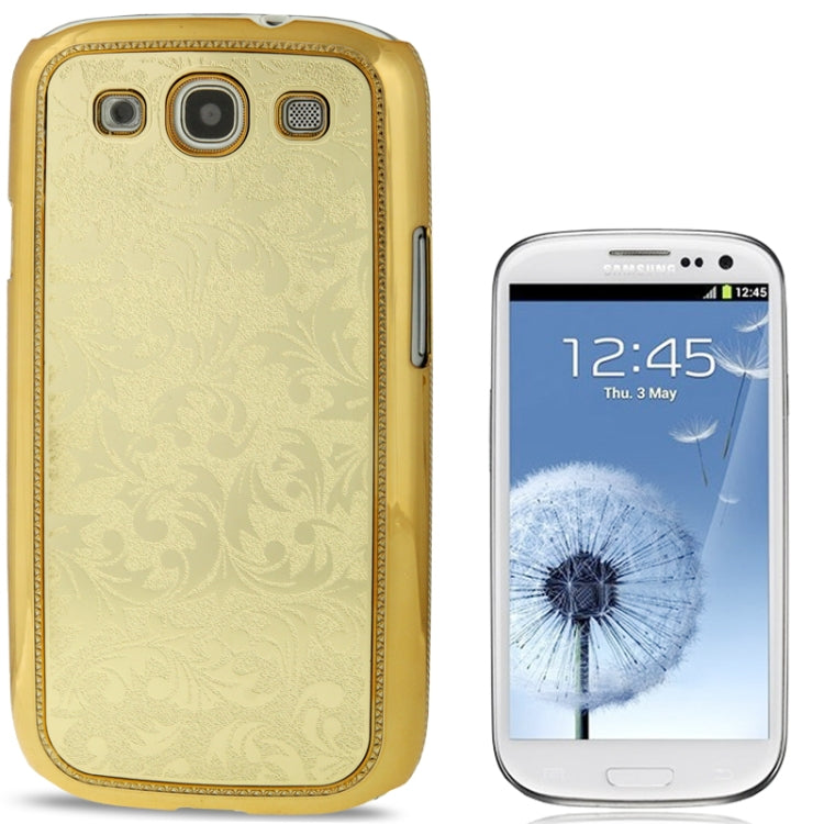 High-quality Embossed  Palace Decorative Pattern Plating Skinning Plastic Case for Galaxy S III / i9300