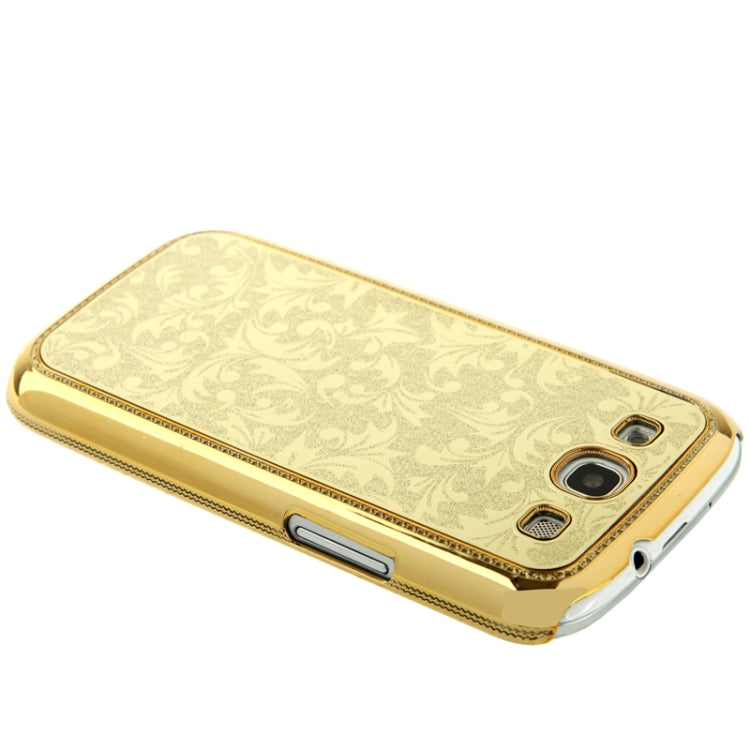 High-quality Embossed  Palace Decorative Pattern Plating Skinning Plastic Case for Galaxy S III / i9300
