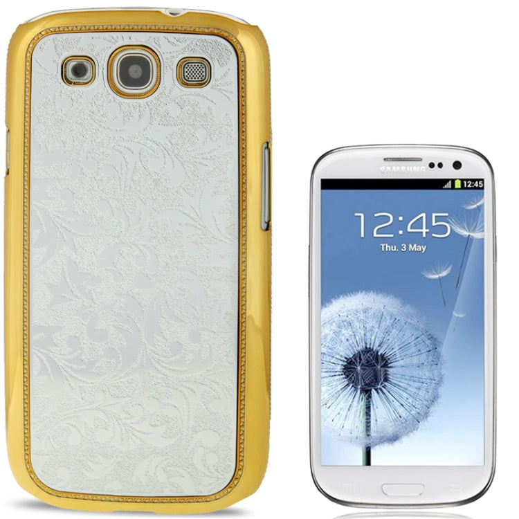 High-quality Embossed  Palace Decorative Pattern Plating Skinning Plastic Case for Galaxy S III / i9300