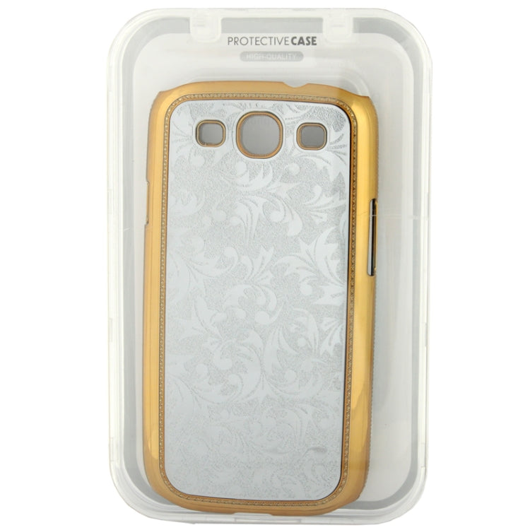 High-quality Embossed  Palace Decorative Pattern Plating Skinning Plastic Case for Galaxy S III / i9300